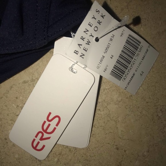 NWT Eres Diagramme one-shoulder swimsuit navy - Picture 6 of 6